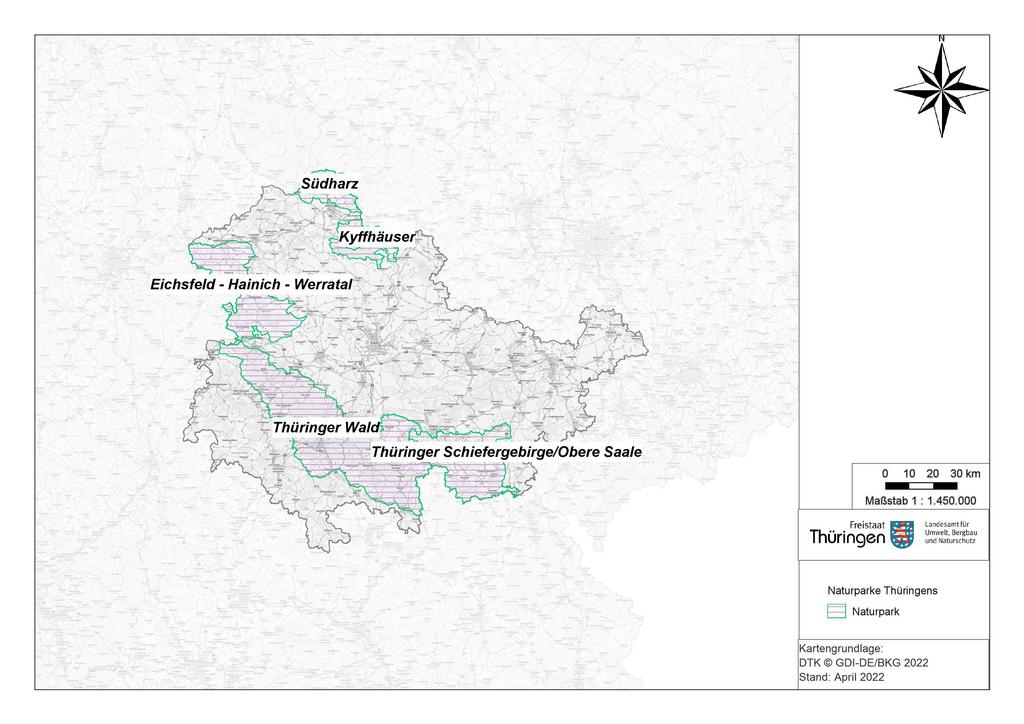 Thüringer Naturparke im Überblick