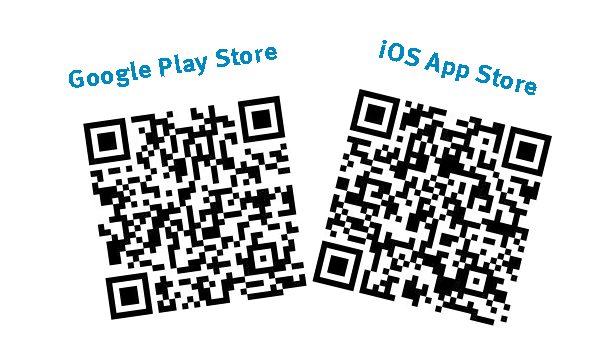 App im Google Play Store oder iOS App Store herunterladen Die App kann im Google Play Store oder iOS App Store heruntergeladen werden