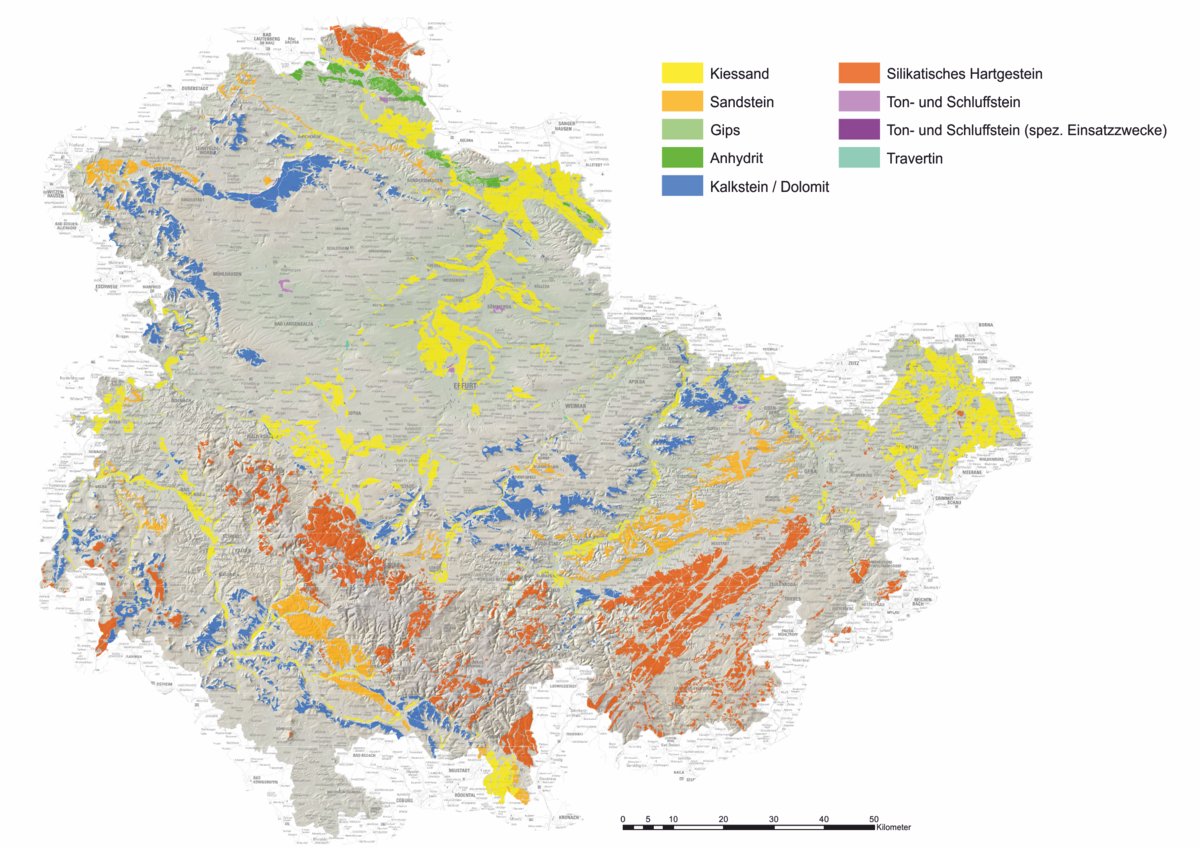 Übersicht des Potenzials an oberflächennahen mineralischen Rohstoffen