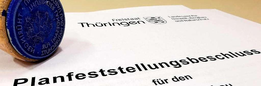 Planfeststellungsbeschluss mit Siegel