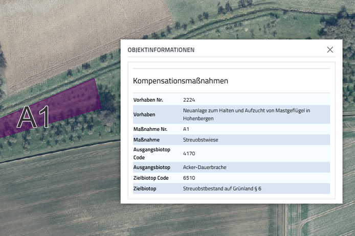 Bildausschnitt aus dem Kartendienst