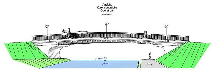 Ansichtsplan der neuen Brücke