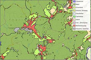 Quelle: Geoproxy, Geoportal Thüringen – Bodennutzung im Thüringer Schiefergebirge, Stand: 20.02.2020
