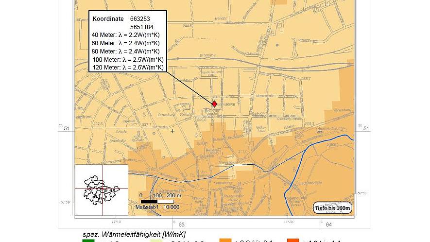 Beispiel eines Reports zur Standortauskunft Geothermie