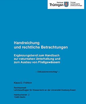Das Bild zeigt das Titelblatt der Broschüre, blauer Hintergrund mit Schrift