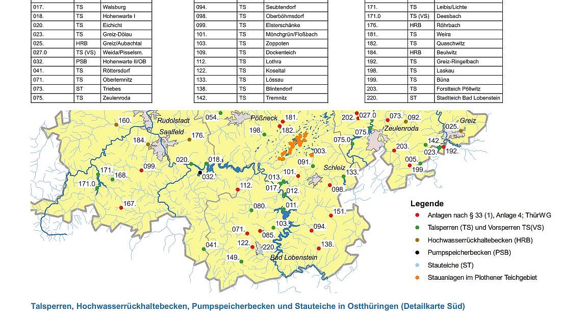 Detailkarte Ostthüringen-Süd