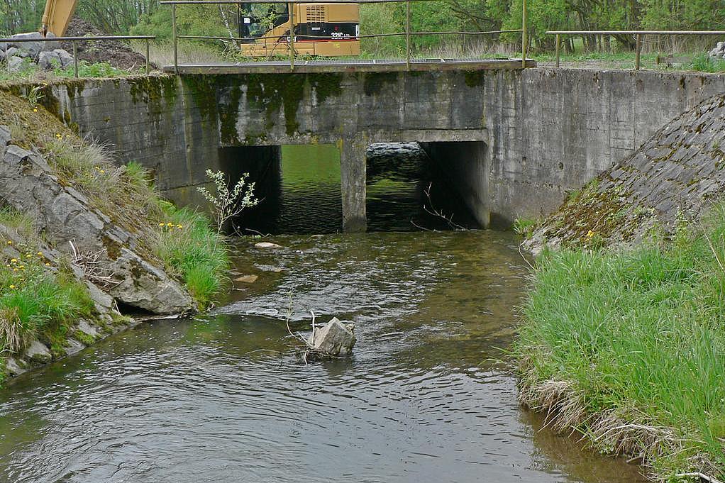 Brücke über die Föritz am Kolonnenweg im Grünen Band als Hindernis für Bewohner der Fließgewässer (Aufn. TLUBN, U. Kettnaker)
