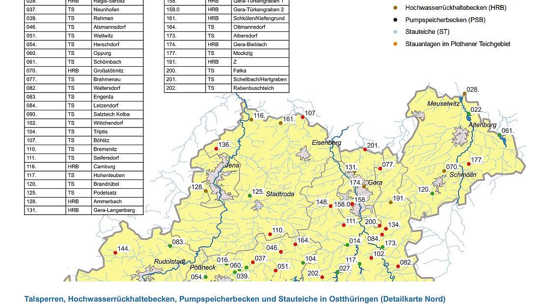 Detailkarte Ostthüringen-Nord