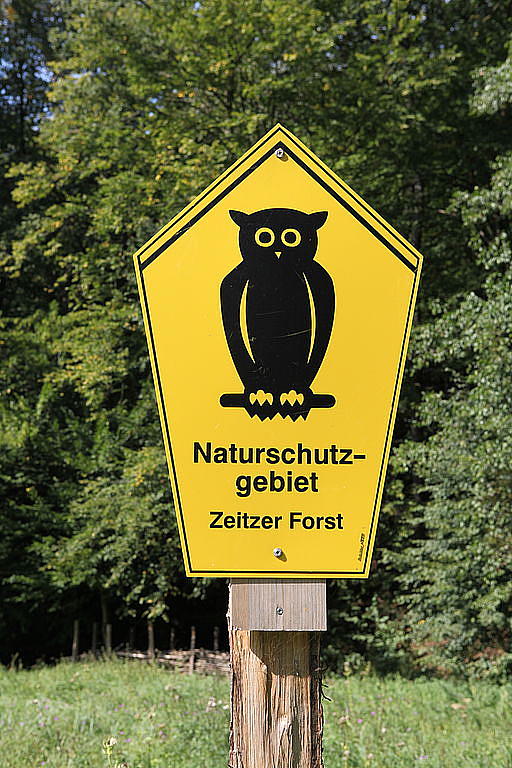 Naturschutzschild Zeitzer Forst