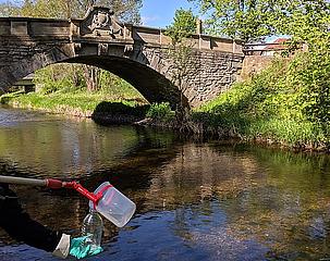 Oberflächenwasserprobenahme an der Apfelstädt (Molsdorf an der Marienthalbrücke)