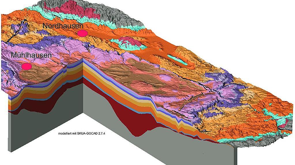 Geologisches 3D-Modell des Thüringer Beckens