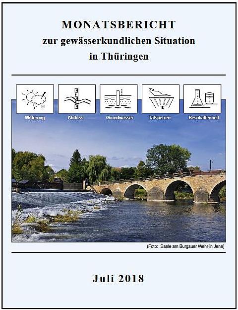 Beispiel eines Gewässerkundlichen Monatsberichtes für Juli 2018