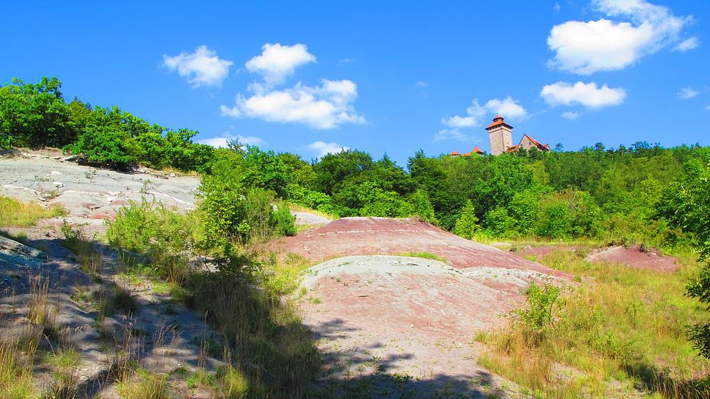 Blick auf das Geotop Bad Lands